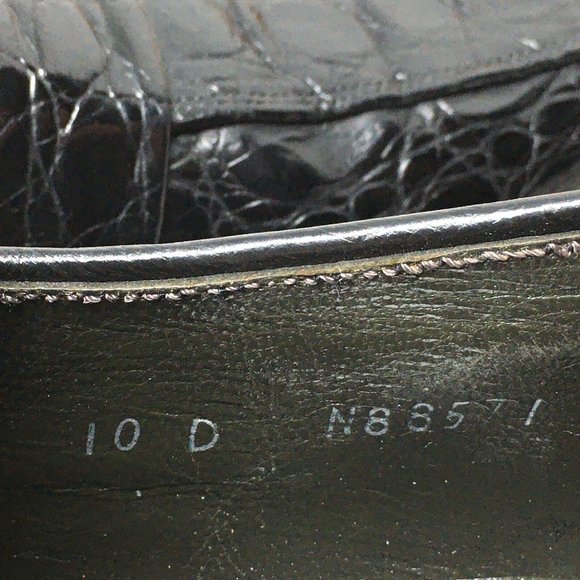 Men\'s Bally Slip On Loafers Dress Shoes Size 10 Black Full Genuine Alligator main image 6